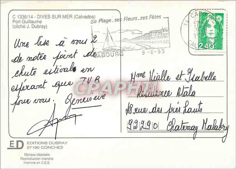 Dives-sur-Mer — Port Guillaume — Éditions Dubray - Rückseite