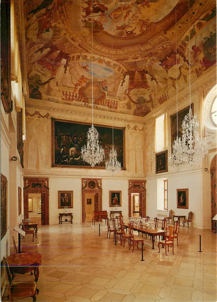 Schloss Lustheim — Salone Grande — Affresco di Francesco Rosa, 1684/85 — Deutscher Kunstverlag, Monaco - Recto