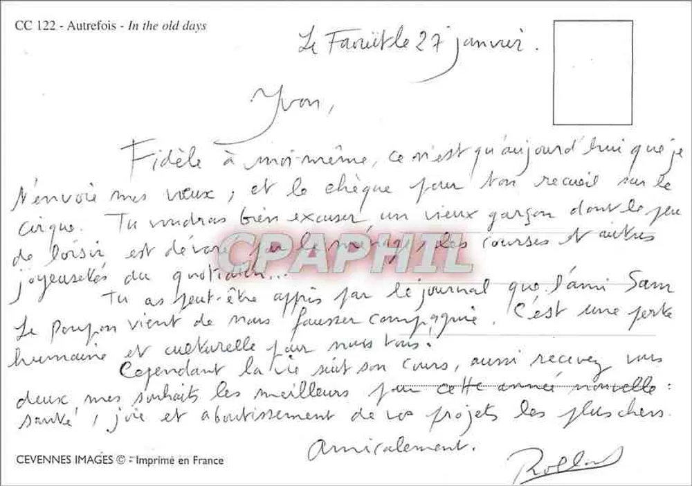 Postdienst mit Hundefuhrwerk — Postdienst mit Hundefuhrwerk - Rückseite