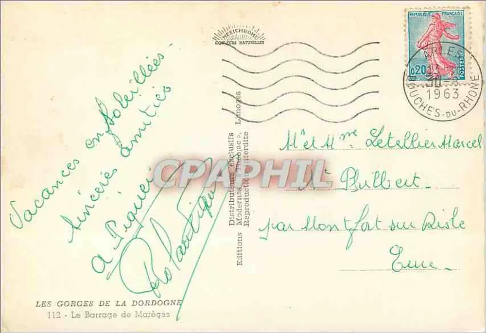 As Gorges da Dordogne — A Barragem de Maréges — Éditions Modernes - Verso