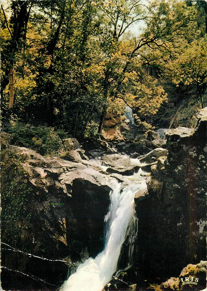 모던 엽서 리모주 풍경 길메르의 폭포 - 앞면