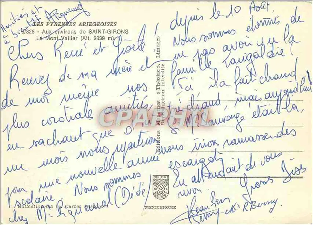 Mont Vallier — Le Pyrénées Ariégeoises — Editore IRIS, n° 97328 - Verso