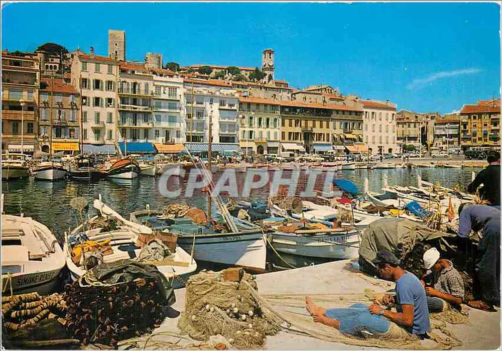 Cannes — Eine Ecke des Hafens, Quai St-Pierre und der Suquet — Éditions d'Art Montluçon - Vorderseite