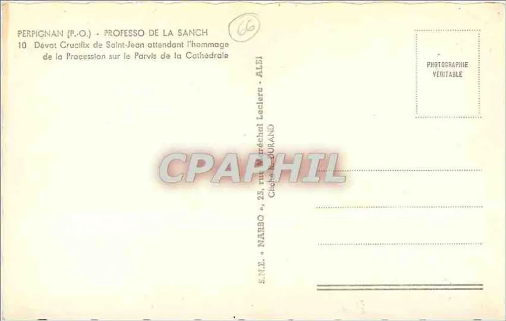 Perpignan — Devoción a la Santa Crucifixión — Norbo - Reverso