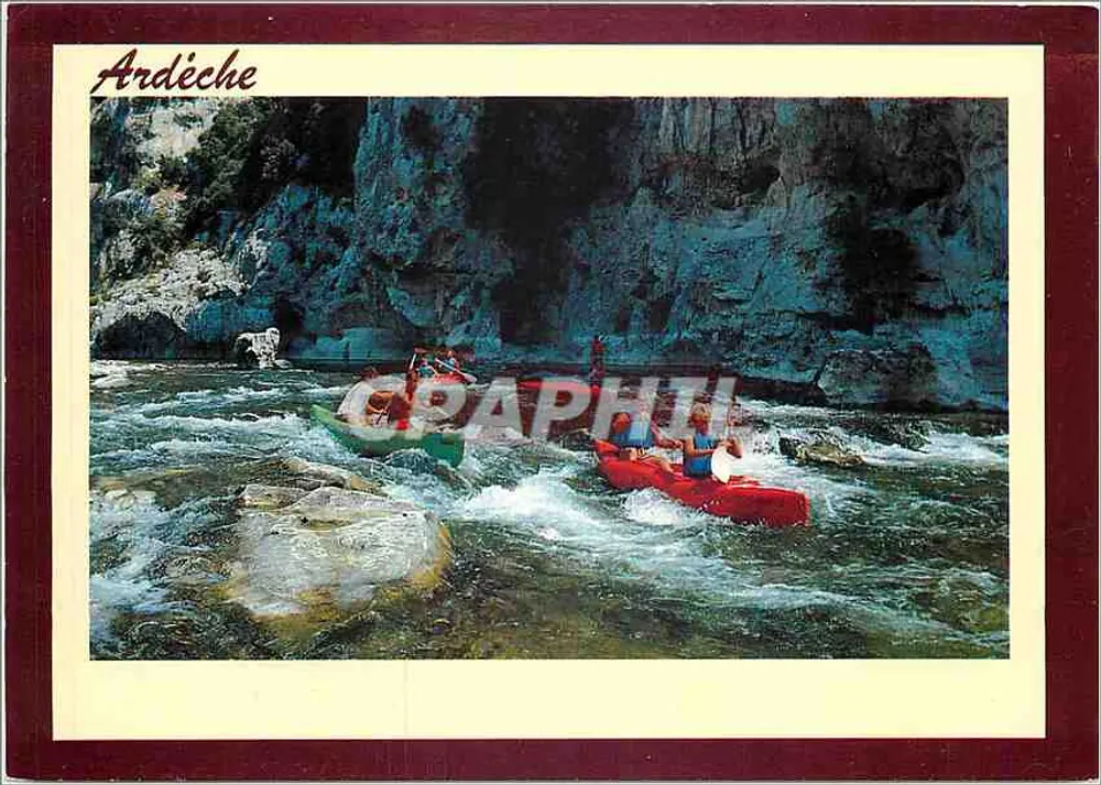 Ardeche — Passagem de um rápido — Ed. PIGNOL DENIS - Frente