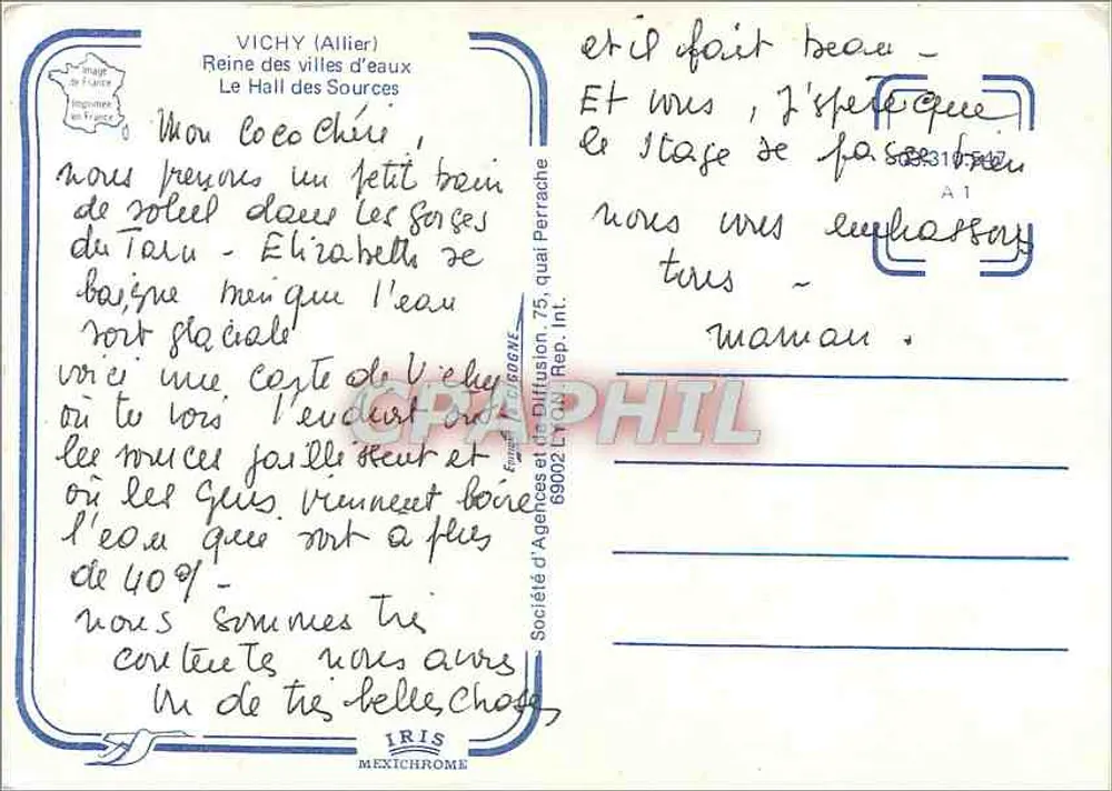 Vichy — Der Saal der Quellen — IRIS Mexichrome - Rückseite