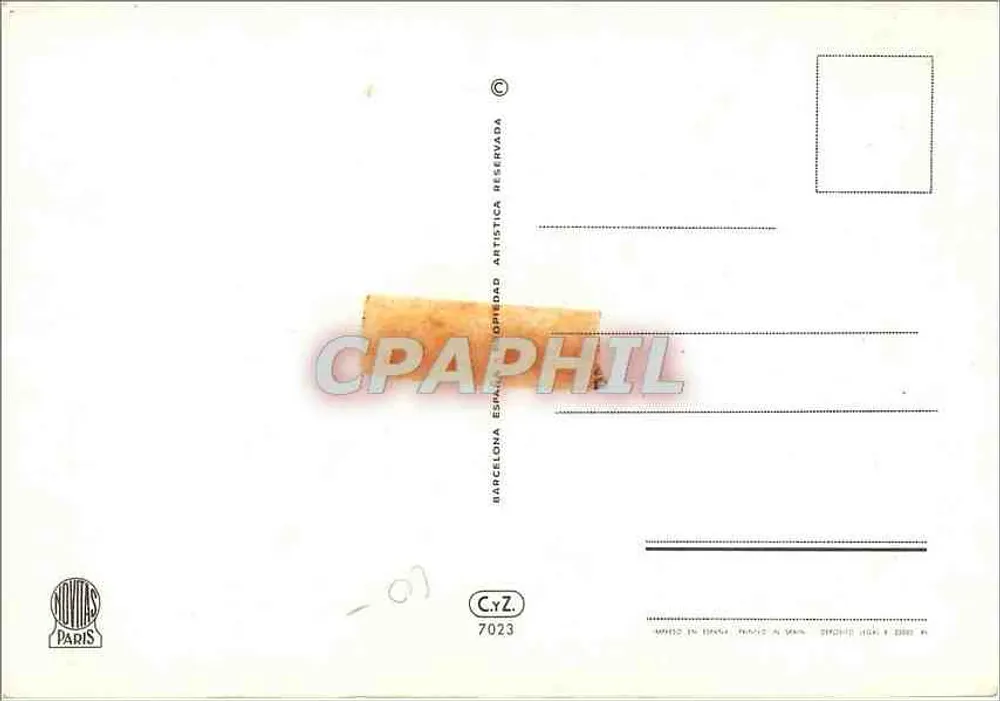 Jovem mulher com chapéu vermelho — ilustração estilizada — editada por C.r.Z. n°7023 - Verso