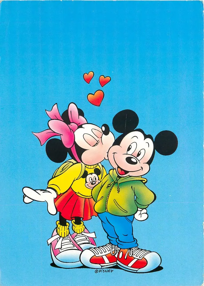 Mickey i Minnie Mouse — ilustracja Disneya — wydawca Disney, nr 535533 - Awers