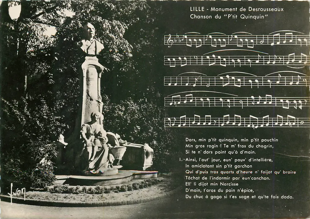 Lille - Monument de Desrousseaux - Chanson du 'P'tit Quinquin' - Vorderseite