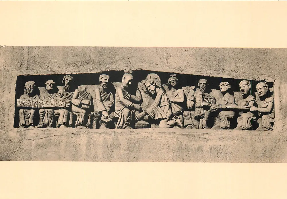 Clermont-Ferrand — Bas-relief do XIIIº século representando o lavamento dos pés dos Apóstolos — editor Monier, n° A 428 - Frente