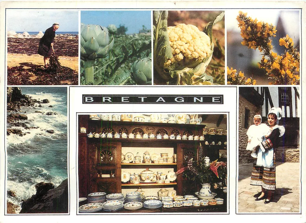 Bretanha — paisagens, produtos e trajes — Edições Dubray, n° D 1041 - Frente