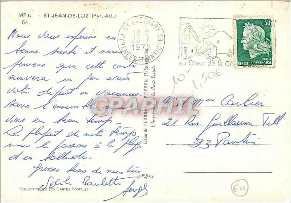 Saint-Jean-de-Luz — porto e cais — Edição da Europ - Verso