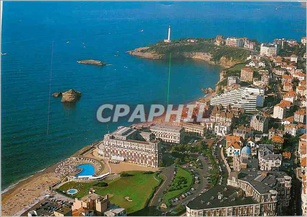 Biarritz - Costa Basca — O Hotel do Palácio e o farol — Edições Laville - Frente