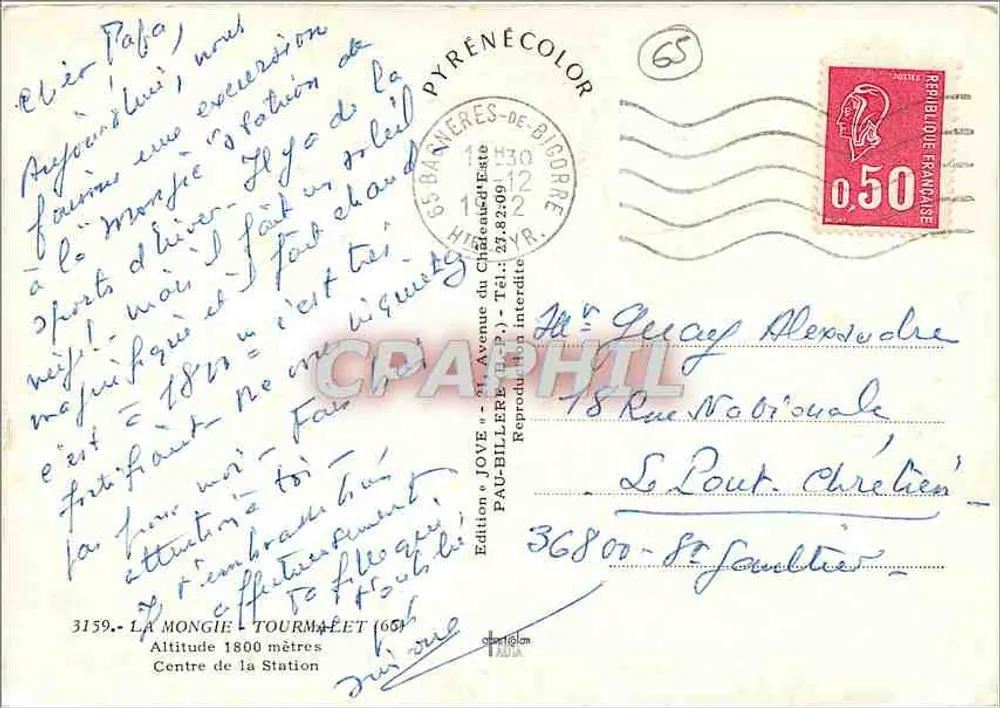 La Mongie — Estação de esqui — Edição Jove - Verso