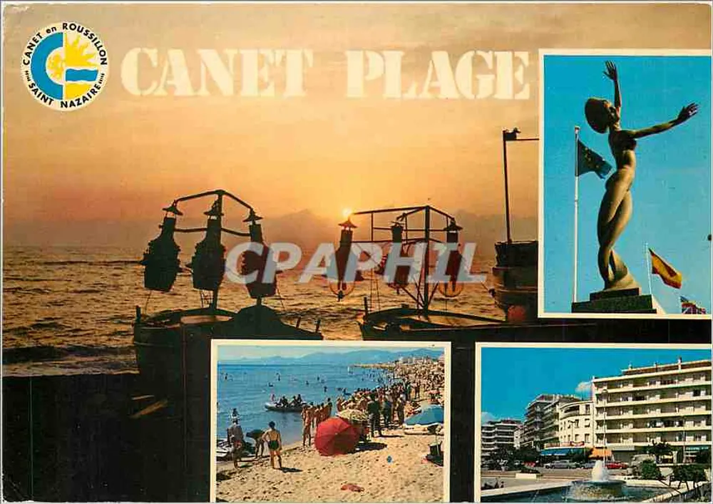 Canet-Plage — Panoramablick und Sehenswürdigkeiten — Éditions S. Tardi Mares - Vorderseite