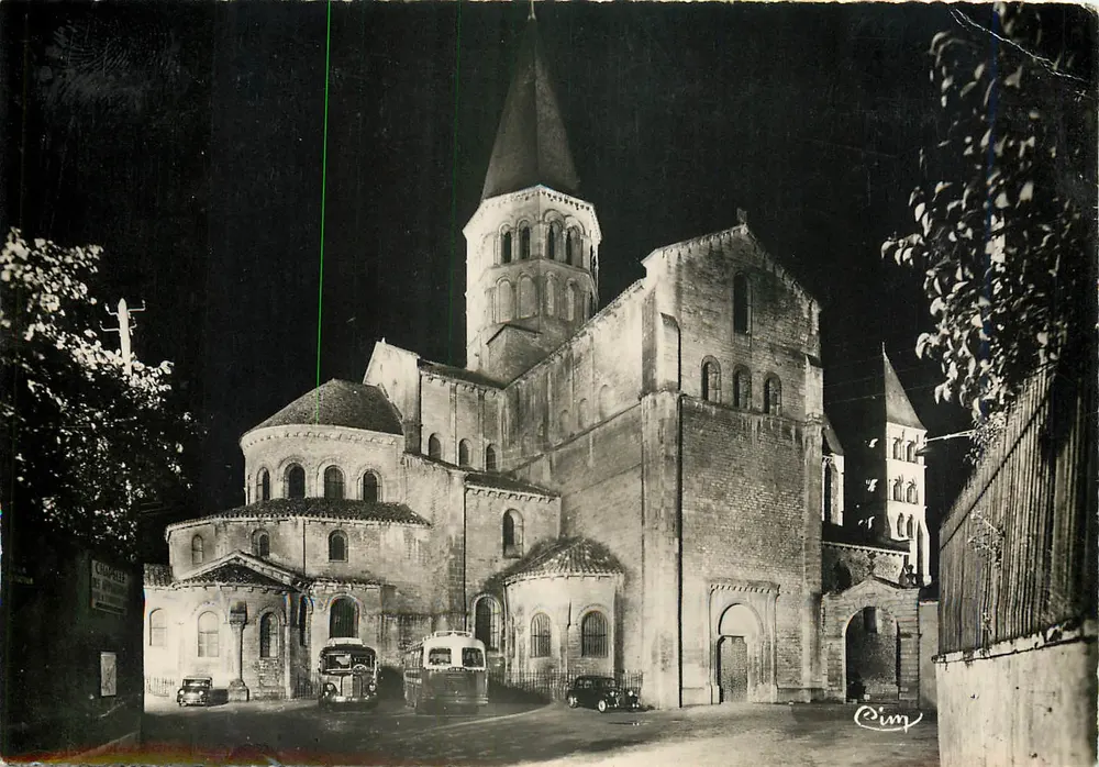 Basilika von Paray-le-Monial — beleuchtet — Commer & Cie, n°3 - Vorderseite