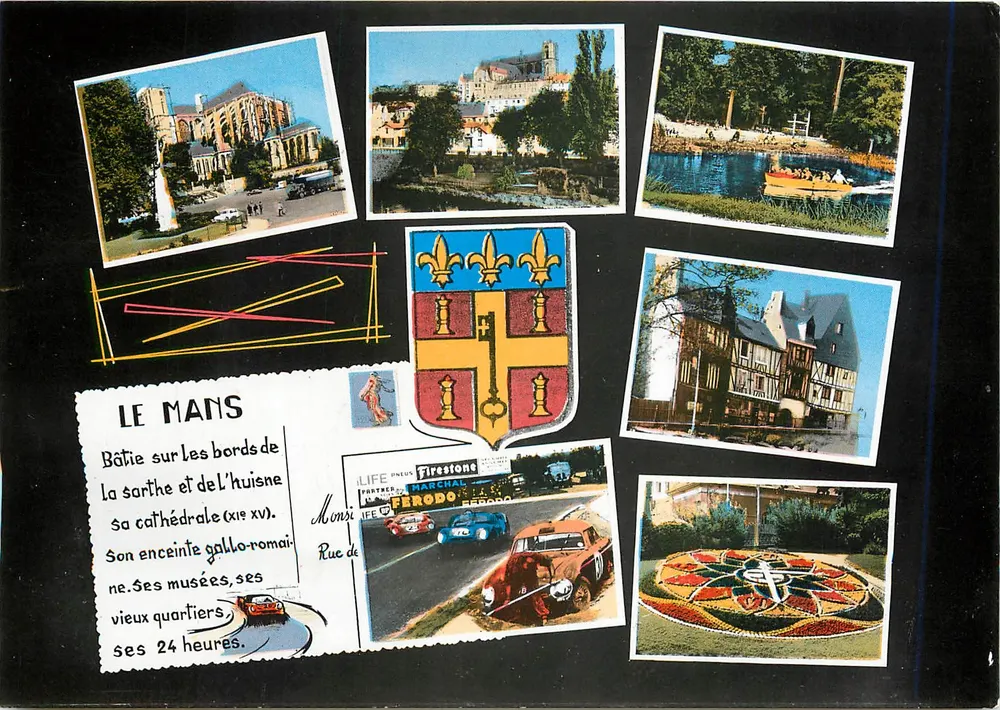 Le Mans — Sua catedral (XI-XV), sua fortificação galo-romana, seus museus, seus bairros antigos, suas 24 horas — Editor S.P.A.D.E.M., n° 172 - Frente