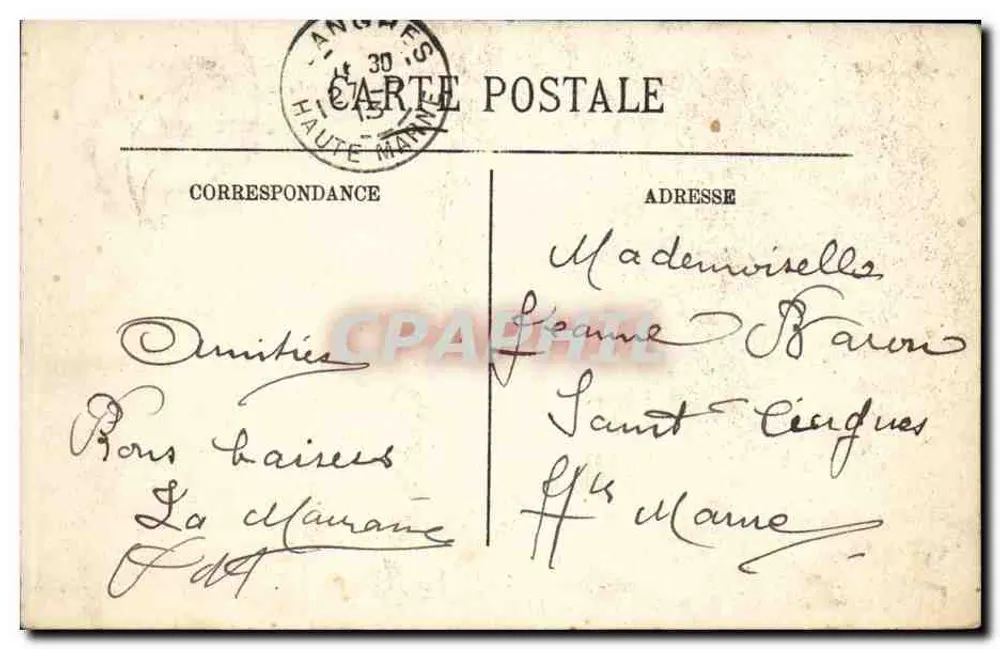 Vichy — Ein Eckchen des neuen Parks — LL. Sélecta, Nr. 276 - Rückseite