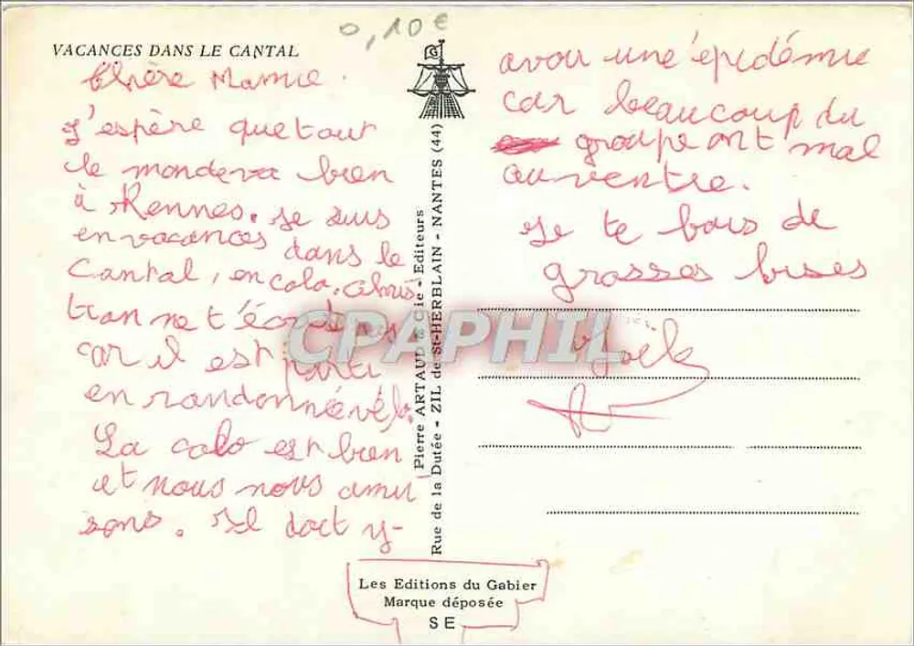 Urlaub im Cantal — Orte und Landschaften — Verlag: Pierre de la Duée - ZIL de Scherblain - Nantes - Rückseite