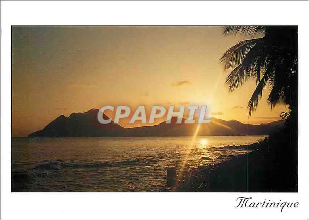 Martinique — Sonnenuntergang über Le Morne Larcher (Au Diamant) — Éditions Cœurd'Îles - Vorderseite