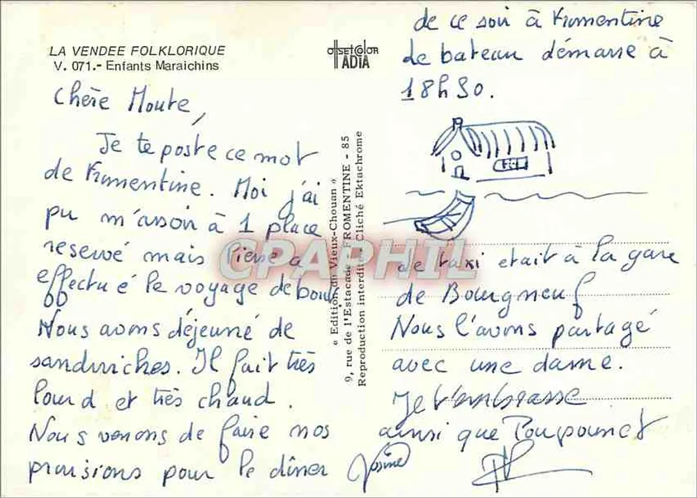Kinderen van de boeren — La Vendée Folklorique — Uitgave Vieux-Chouan - Achterkant