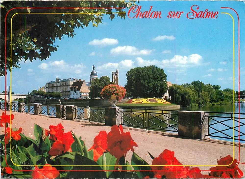 Chalon-sur-Saône — vista do cais e do rio — editor J.P. JANIN - Frente