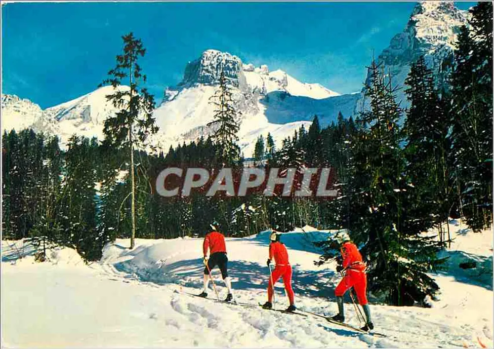 Berge im Winter — Die Freuden des Schnees, Langlauf — AS Natürliche Farben, H 1115 - Vorderseite