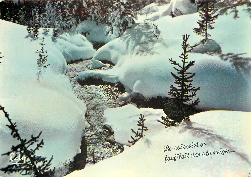 Bach in der Schnee — Verlag Edy, Nr. 7422 - Vorderseite