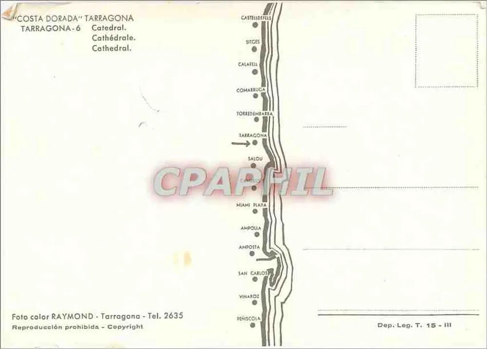 तारागोना कैथेड्रल — कोस्टा डोराडा — एडिटर रे मॉन्ड, संख्या 6 - पीछे