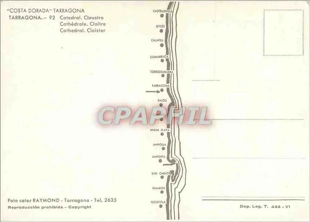 कोस्टा डोराडा टारागोना — कैथेड्रल। क्लॉस्टर — फोटो कलर रेमॉन्ड - पीछे