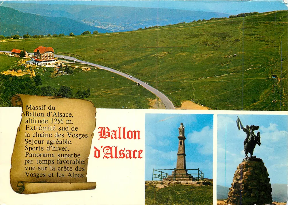 Ballon d'Alsace — Ballon-d'Alsace-Massiv, Höhe 1256 m. — Drucker Combièr Mâcon - Vorderseite