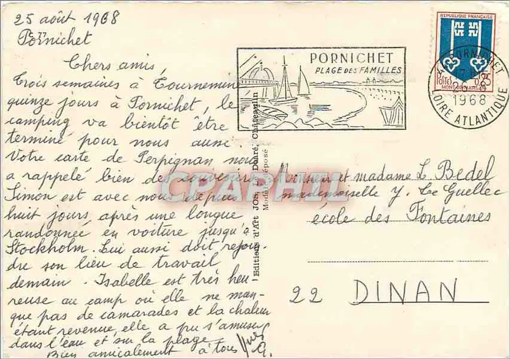 La Baule, Le Croisic, Guérande, Saint-Nazaire, Pornichet, La Turballe, Batz-sur-Mer — Bilder der Côte d'Amour — Jos. Daré Kunstverlag, Dinan - Rückseite
