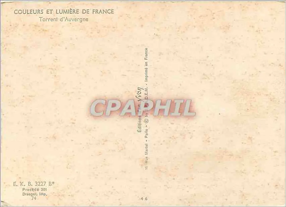 Bach von Auvergne — Farben und Licht Frankreichs — Edition Martel - Rückseite
