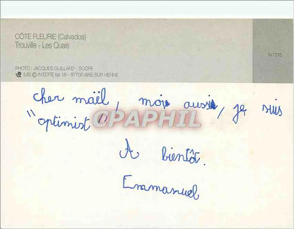 Trouville — Die Kais — Photo Jacques Guillard, Scope, 87700 Aixe-sur-Vienne - Rückseite