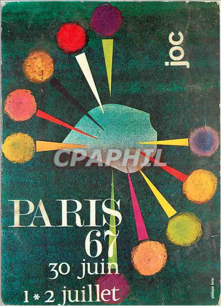 Paris 67 — Rassemblement des jeunes du monde ouvrier — éditeur Joc, Philippe Tine - Recto