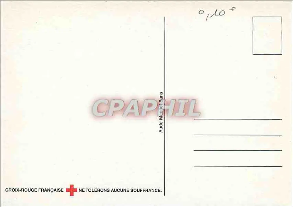 Kinder, die einen Baum pflanzen — Rotkreuz — Verlag Aude Maquet Bans, Nr. 01/10 - Rückseite