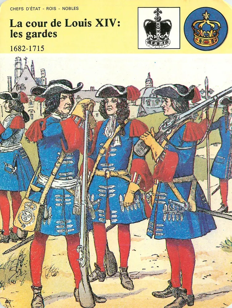 A cortada de Luís XIV: os guardas — 1682-1715 — Arts décoratifs/Photo Charmet-Tallandier - Frente