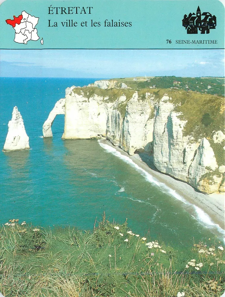 ÉTRETAT — La ville et les falaises — 76 SEINE-MARITIME - Recto