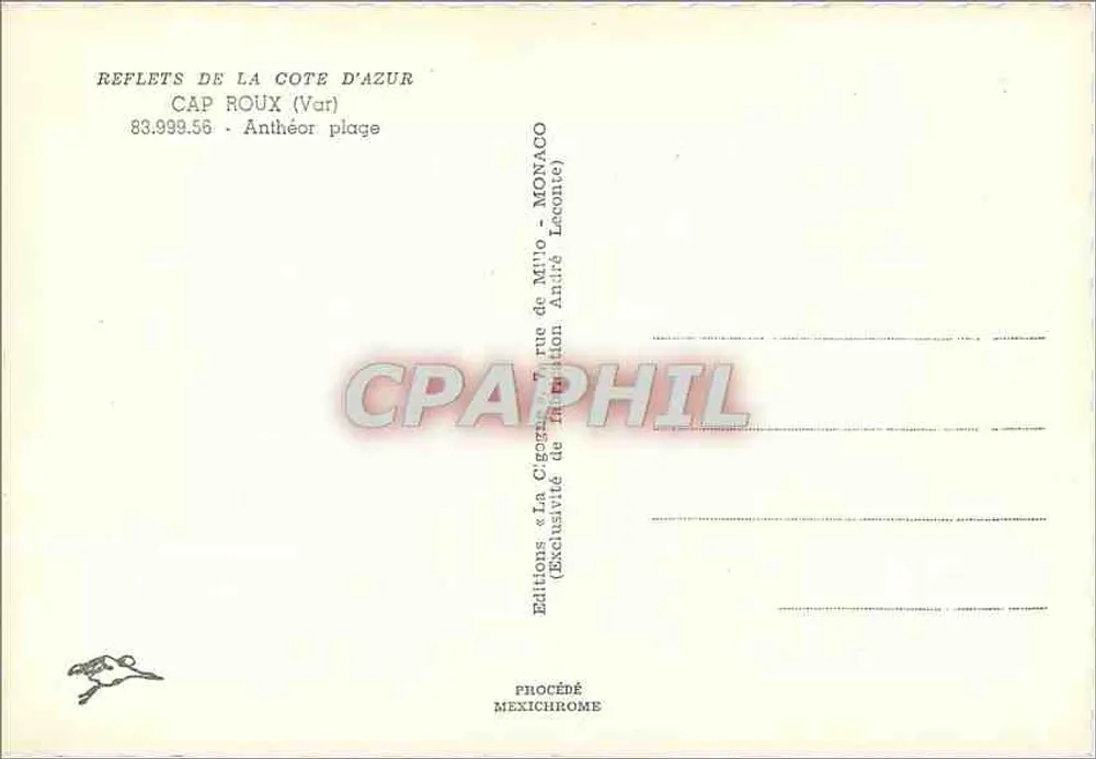 Cap Roux — Praia de Anthéor — Éditions Iris - Verso