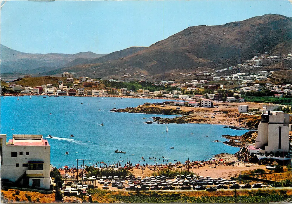 Griffeu - Costa Brava — Ansicht von Strand und Hafen — METE COLOR Editionen - FIGUERAS - Vorderseite