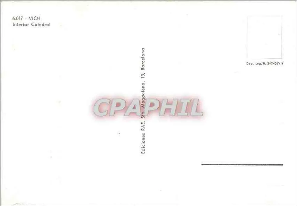 विच कैथेड्रल के अंदर — प्रकाशक आरएई, संख्या 6.017 - पीछे