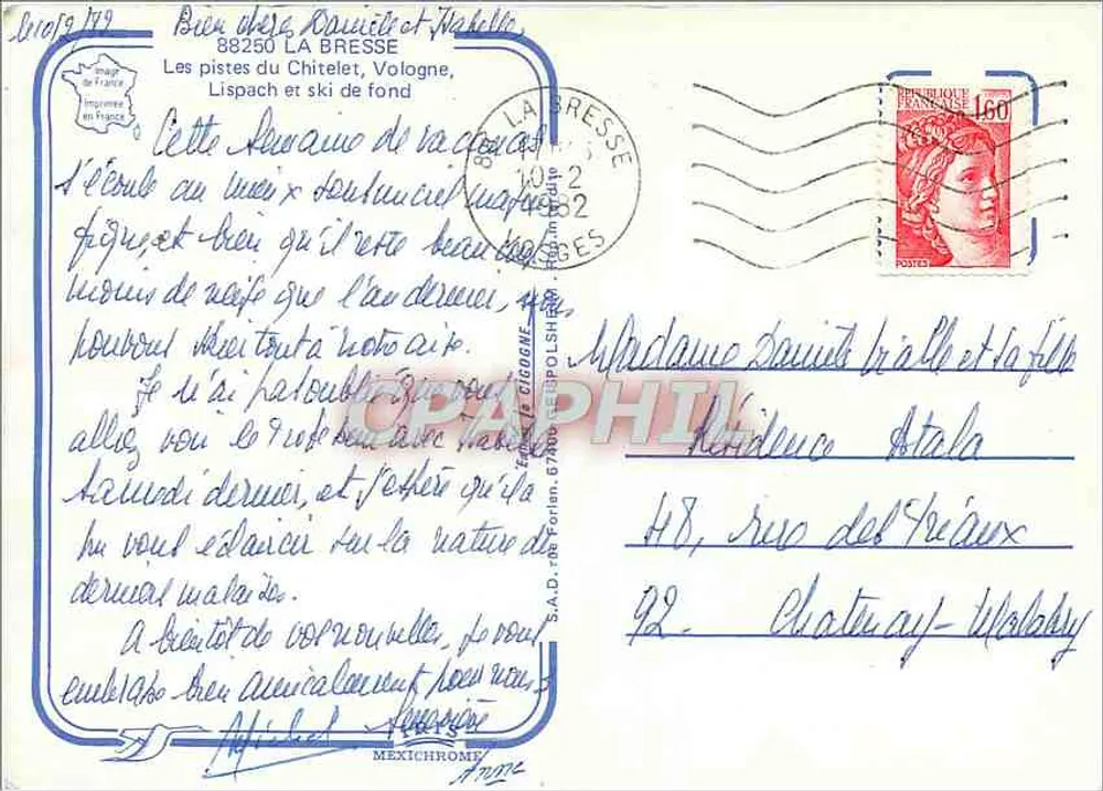 Schneefreizeiten in La Bresse — S.A.D. de Forin, 1962 - Rückseite
