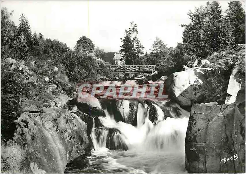 Gérardmer — Der Brücke der Liebe und die Cuves-Wasserfälle — Photo Barin - Vorderseite