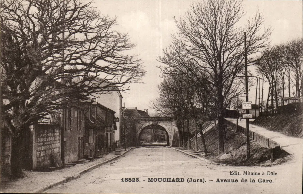 Mouchard (Jura) — Avenue de la Gare — Edit. Mitaine à Dôle, n° 18523 - Vorderseite