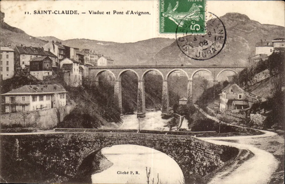 Saint-Claude — Viadukt und Pont d'Avignon — Cliché P. R. - Vorderseite
