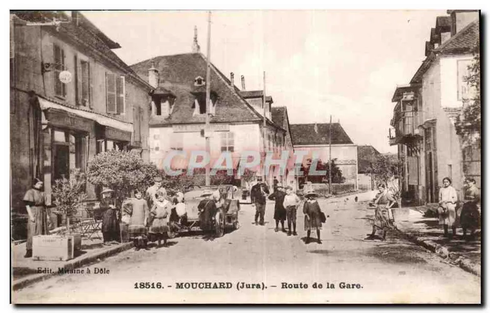 Mouchard (Jura) — Route de la Gare — Verlag Miraine in Dole, Nr. 18516 - Vorderseite