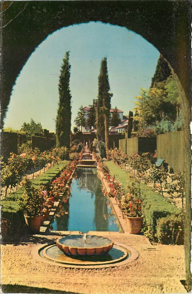 Jardins Bajos em Granada — vista em perspectiva — Folocromo Zemacrom, série 2 n°7 - Frente