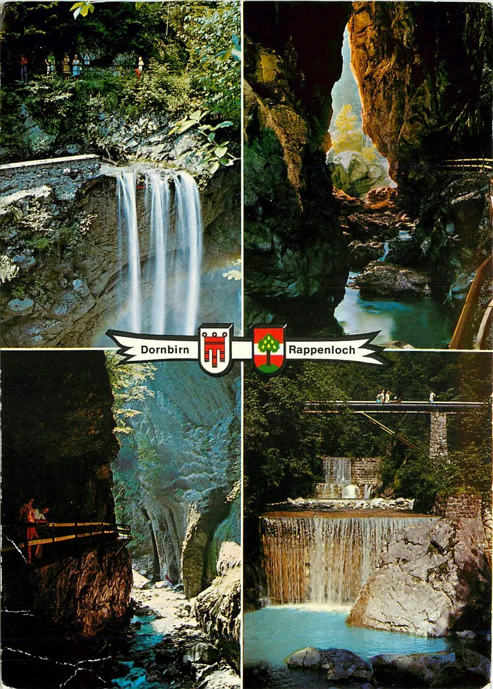 Dornbirn und Rappenloch — Landschaften und Schluchten — Kunst- und Ansichtskartenverlag Hugo Sedlmayr - Vorderseite
