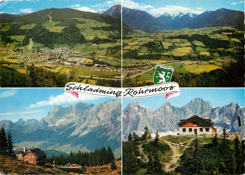 Schladming-Rohrmoos — vista panorâmica — editor desconhecido, número de série não visível - Frente
