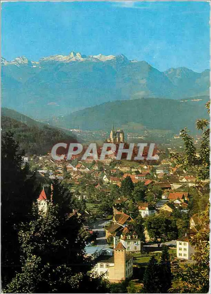 Rankweil, Vorarlberg — vista panorâmica sobre as montanhas — Bildpostkartenverlag Keller KG - Frente
